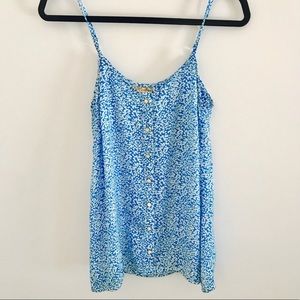 Blue and White speckled Tank Top